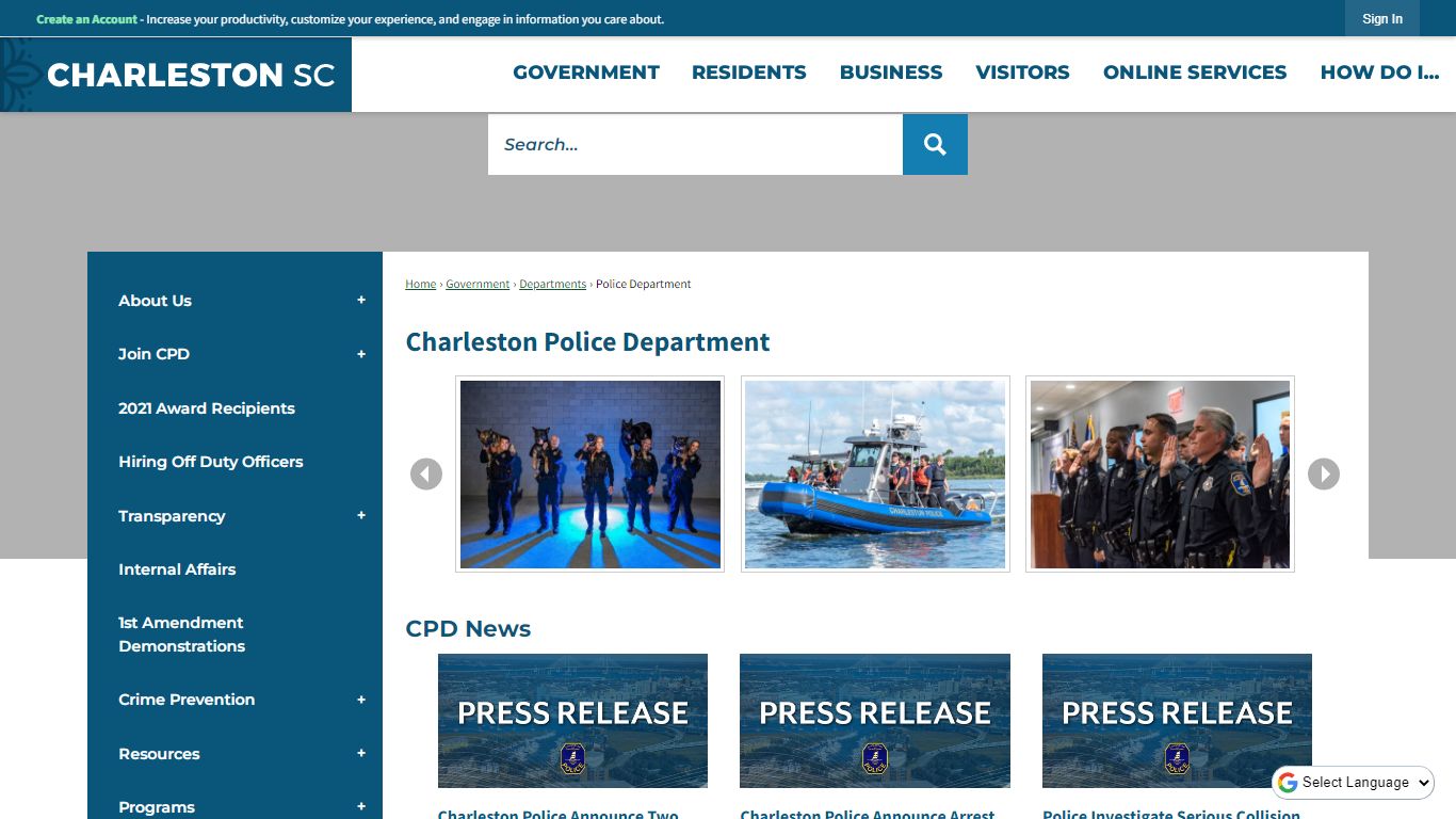 Charleston Police Department | Charleston, SC - Official Website