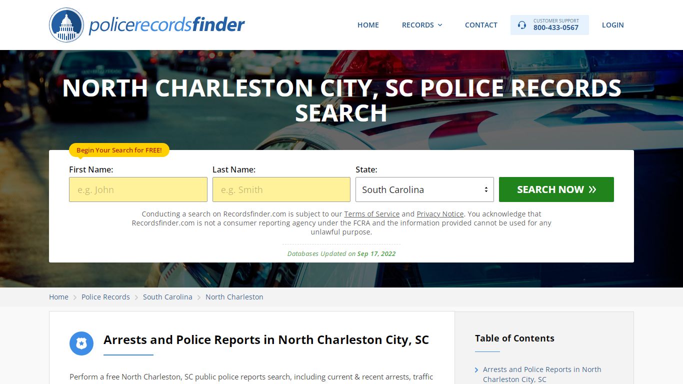 NORTH CHARLESTON CITY, SC POLICE RECORDS SEARCH - RecordsFinder